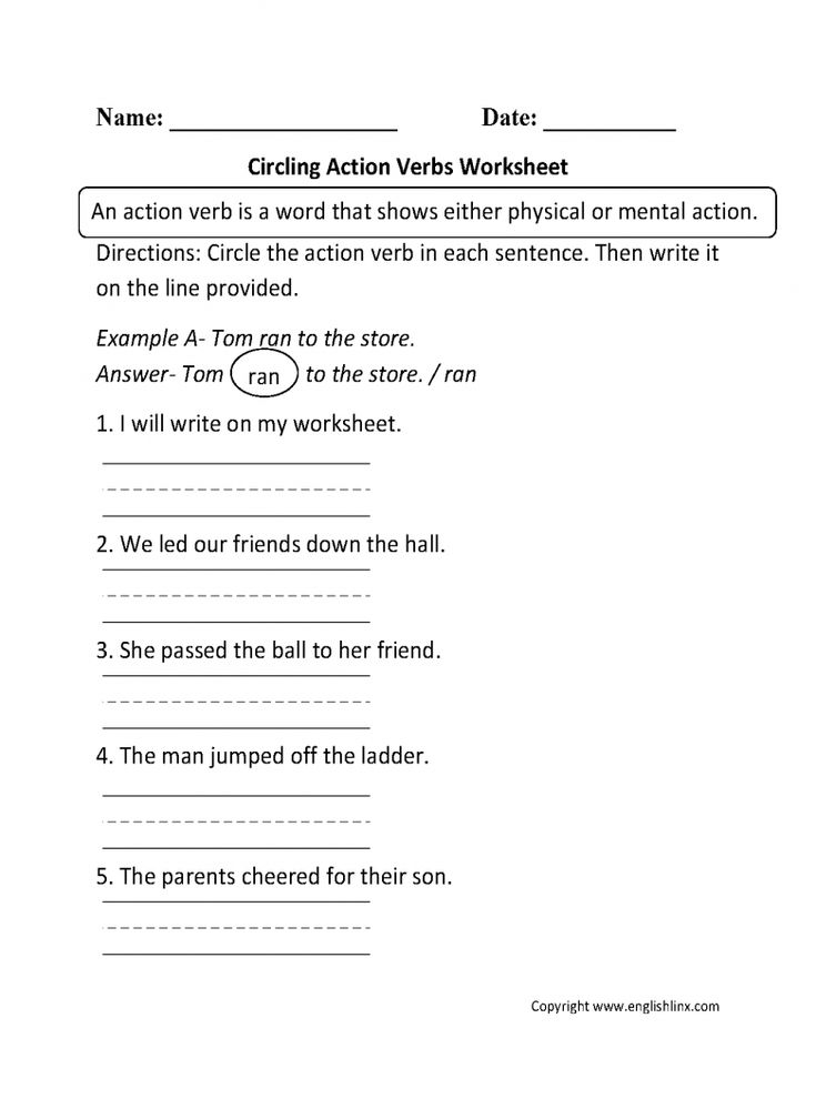 8 Action And Linking Verbs Worksheet 3Rd Grade Verb Worksheets 