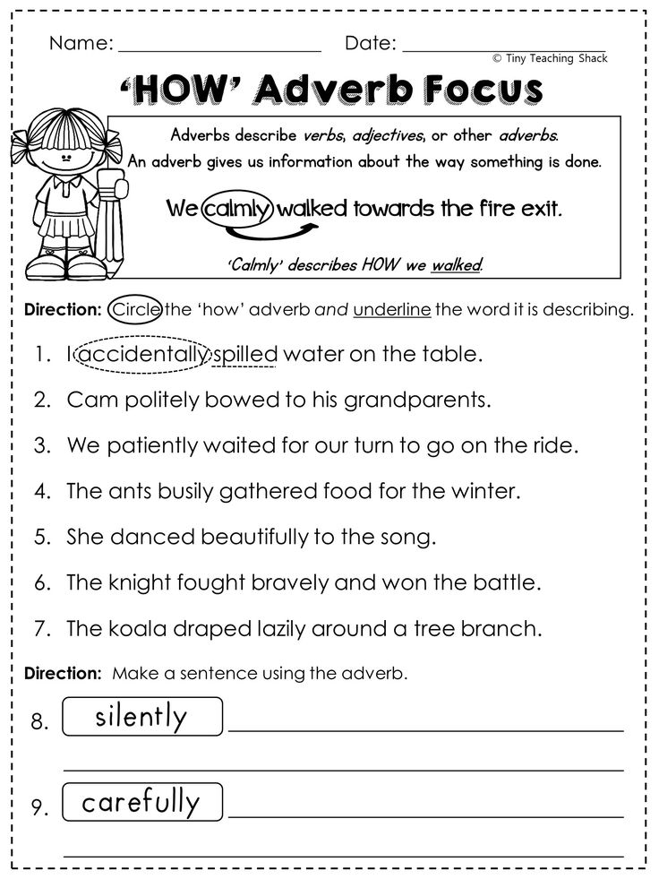 adverbs worksheet for class 5