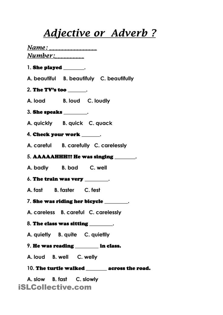 Adjective Or Adverb Adjective Worksheet Adverbs Worksheet Grammar