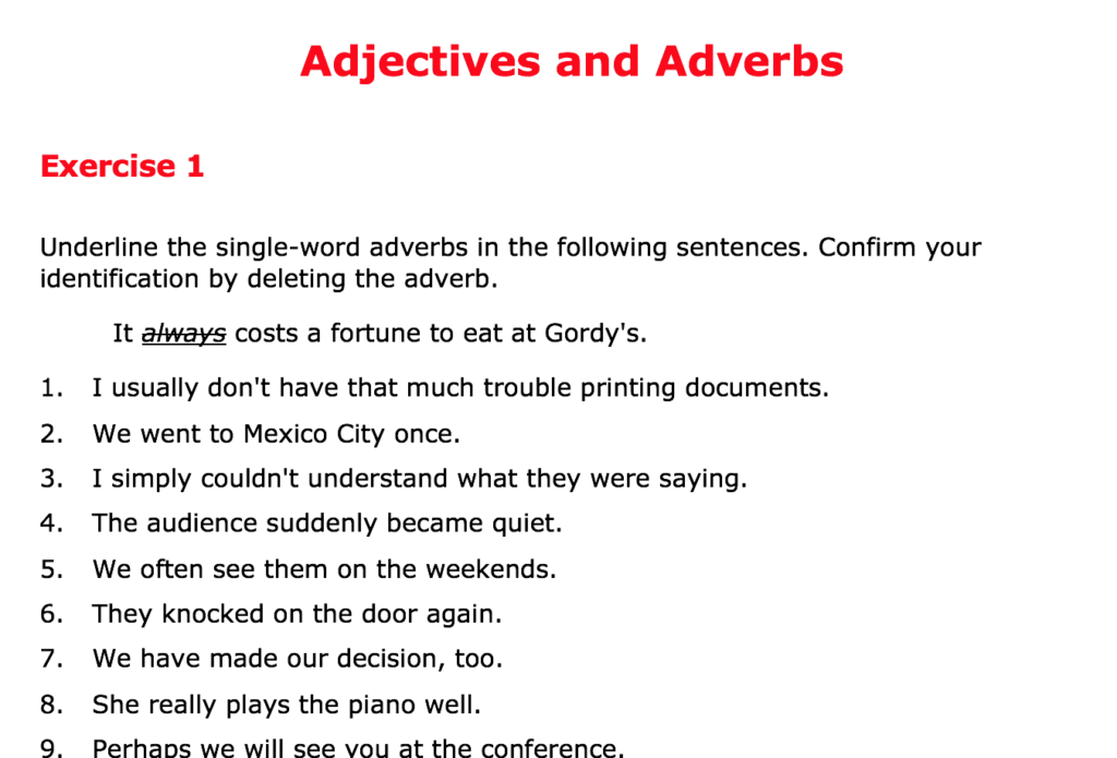 Http Www k12reader Worksheet Adjective or adverb AdverbWorksheets
