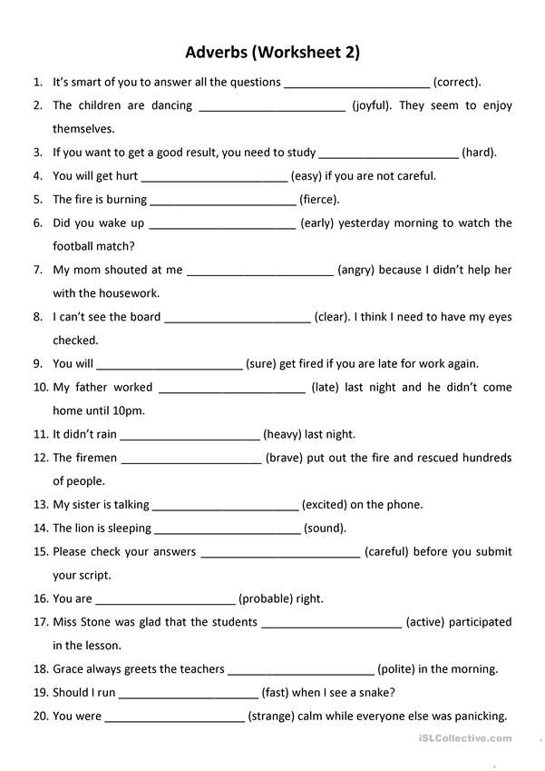 Adverbs Learn French French Worksheets Adverbs Lesson