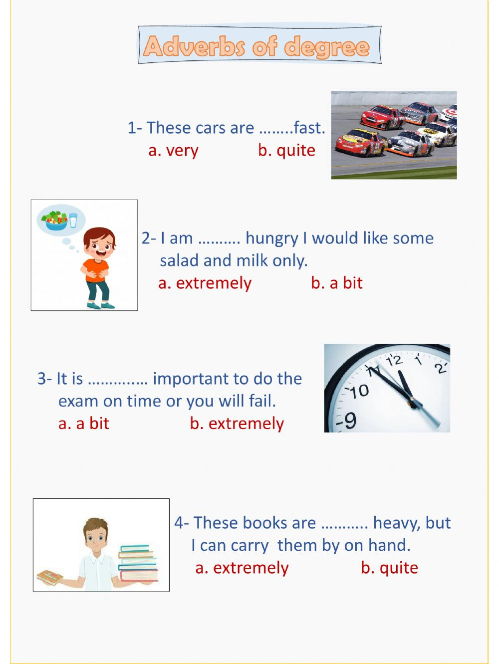 Adverbs Of Degree Activity