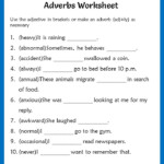 Adverbs Worksheets For 4th Grade Adverbs Worksheet Adverbs English