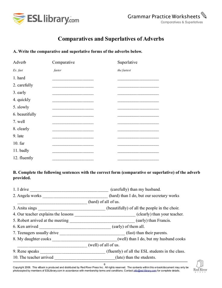 Comparatives Superlatives Worksheet with answers In 2020 Comparative
