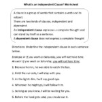 Independent Clause Examples with Worksheet Samples In PDF Examples