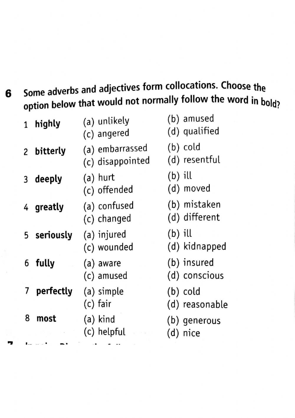 Intensifying Adverbs CAE1 Worksheet