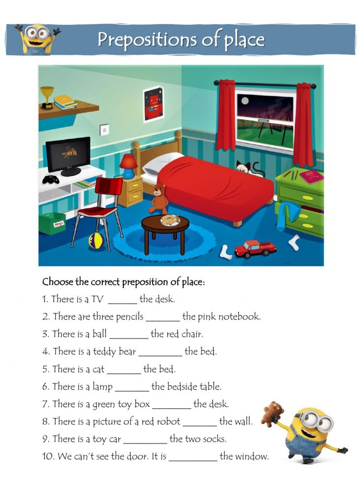 Prepositions Of Place Prepositions Preposition Worksheets English