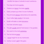 Types Of Adverbs Worksheet